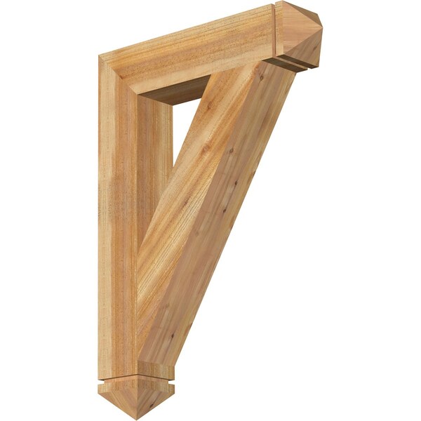 Ekena Millwork Traditional Arts & Crafts Rough Sawn Bracket, Western Red Cedar, 6"W x 30"D x 42"H BKT06X30X42TRA03RWR - main